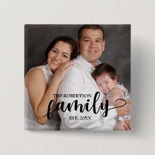 Personalised Family Photo and Text Button