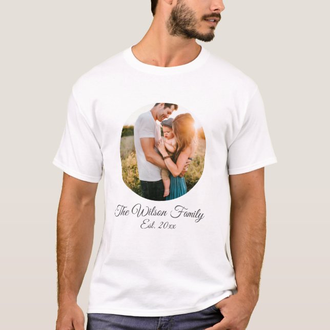 Personalised Family photo and text  T-Shirt (Front)