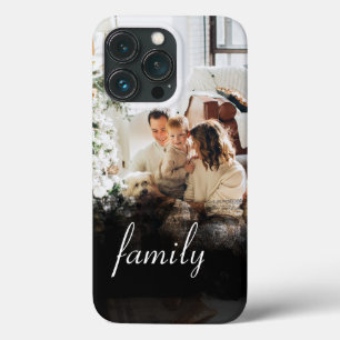 Personalised Family Photo Black Abstract iPhone 13 Pro Case