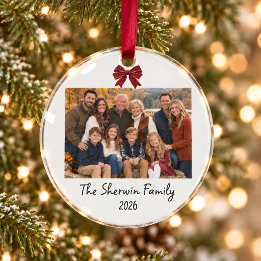 Personalised Family Photo Christmas Ornament