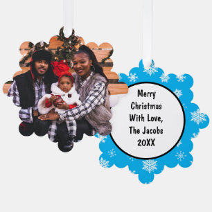 Personalised Family Photo Christmas Tree Decoration Card