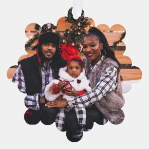 Personalised Family Photo Christmas Tree Decoration Card