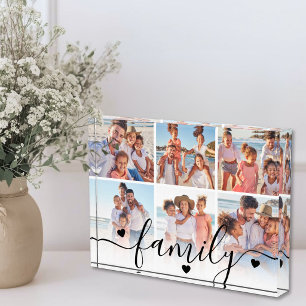 Personalised Family Photo Collage Acrylic Block