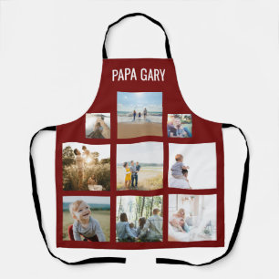 Personalised Family Photo Collage Christmas Apron