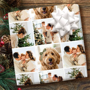Personalised Family Photo Collage Christmas Wrapping Paper