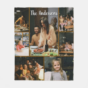 Personalised Family Photo Collage Fleece Blanket