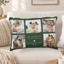 Personalised Family Photo Collage Keepsake Green