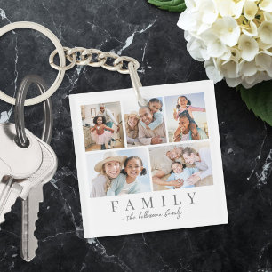 Personalised Family Photo Collage Key Ring