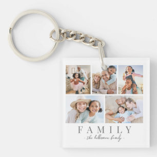 Personalised Family Photo Collage Key Ring