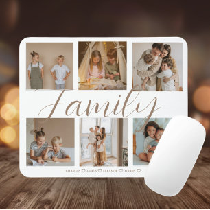 Personalised Family Photo Collage  Mouse Mat