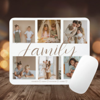 Personalised Family Photo Collage  Mouse Mat