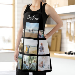 Personalised Family Photo Collage Name Apron