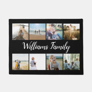 Personalised Family Photo Collage Name Doormat