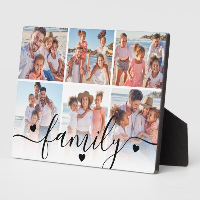 Personalised Family Photo Collage Plaque (Side)
