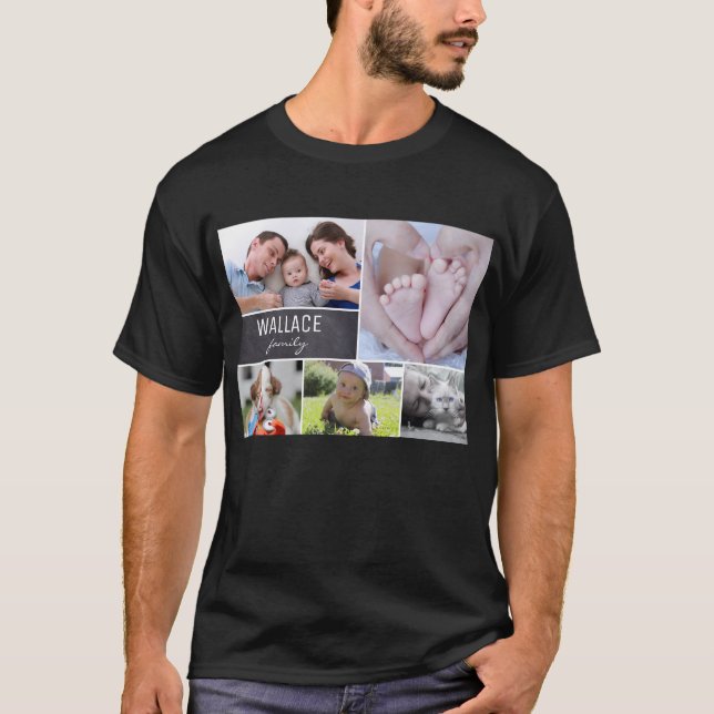 Personalised Family Photo Collage T-Shirt (Front)