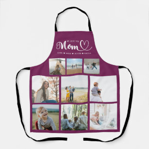 Personalised Family Photo Collage We Love You Mum Apron