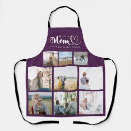 Personalised Family Photo Collage We Love You Mum Apron