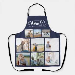 Personalised Family Photo Collage We Love You Mum Apron