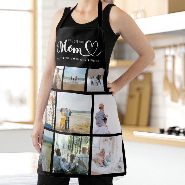 Personalised Family Photo Collage We Love You Mum Apron (Creator Uploaded)