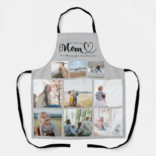 Personalised Family Photo Collage We Love You Mum Apron