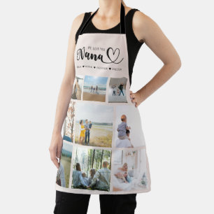 Personalised Family Photo Collage We Love You Nana Apron