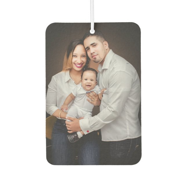 Personalised Family Photo Custom Car Air Freshener (Front)