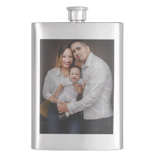 Personalised Family Photo Custom Hip Flask