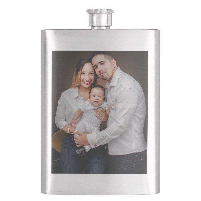 Personalised Family Photo Custom Hip Flask (Front)