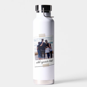 Personalised Family Photo & Custom Text  Water Bottle
