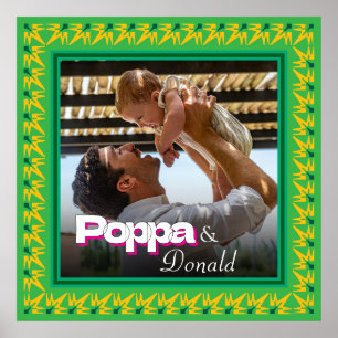 Personalised Family Photo – Dad with Daughter-Son Poster