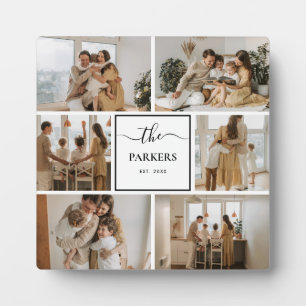 Personalised Family Photo Editable Colour Collage Plaque