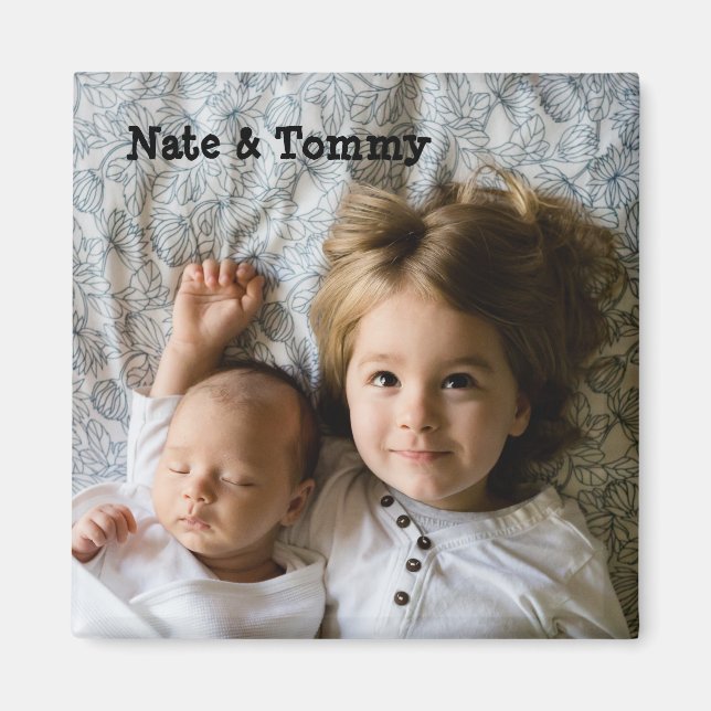 Personalised Family Photo Fridge Magnet (Front)