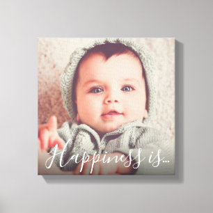 Personalised Family Photo Happiness is... Canvas Print
