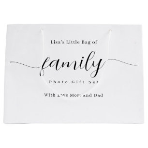 Personalised Family Photo Keepsake Gift Set Large Gift Bag