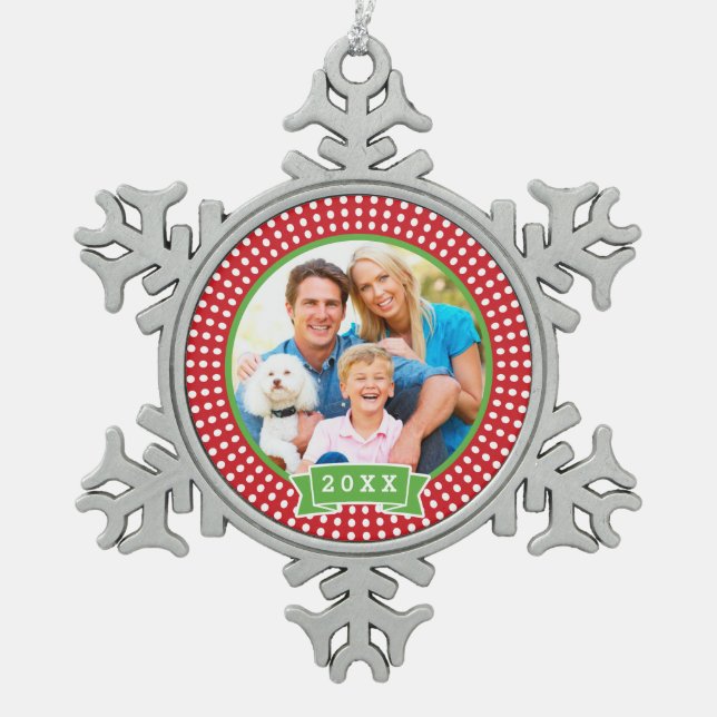 Personalised Family Photo Keepsake Ornament (Front)