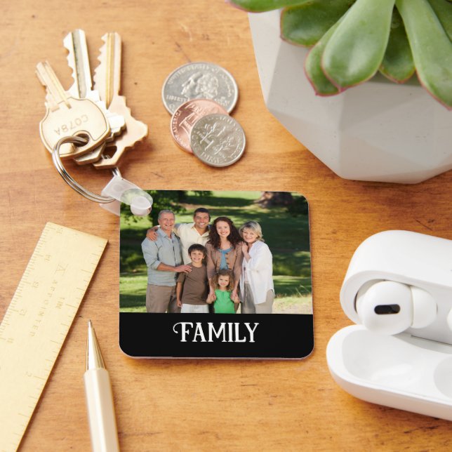 Personalised Family Photo Key Ring (Desk)