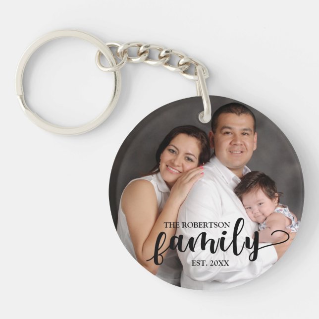 Personalised Family Photo Keychain (Front)