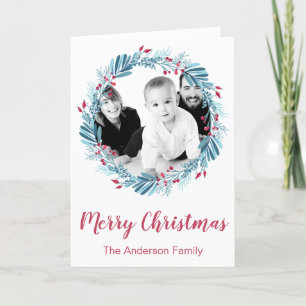 Personalised Family Photo Merry Christmas Holiday Card