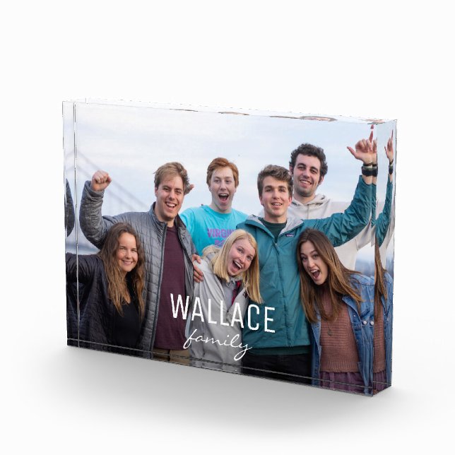 Personalised Family Photo Name Block (Right)