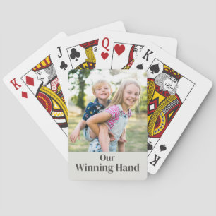 Personalised Family Photo Our Winning Hand Playing Cards