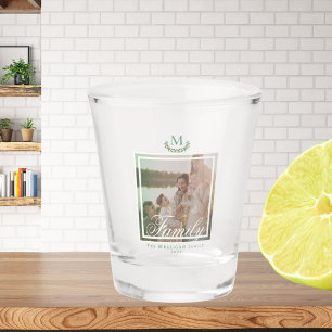 Personalised Family Photo Shot Glass   Monogram Wr