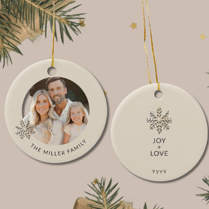 Personalised Family Photo Snowflake Ornament