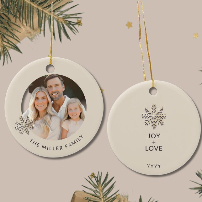 Personalised Family Photo Snowflake Ornament (Creator Uploaded)