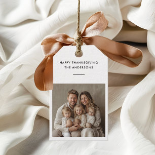 Personalised Family Photo Thanksgiving  Gift Tags