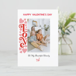 Personalised Family Photo Valentine's Day Card