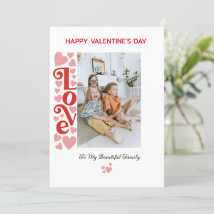 Personalised Family Photo Valentine's Day Card