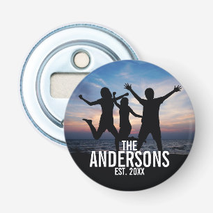Personalised Family Photo with Family Name Bottle Opener
