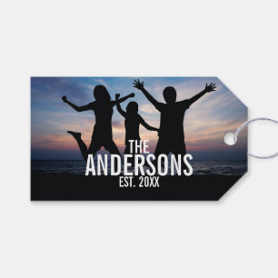 Personalised Family Photo with Family Name Gift Tags