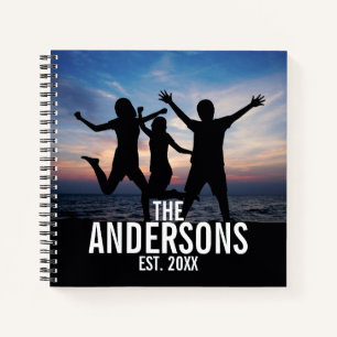 Personalised Family Photo with Family Name Notebook