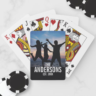 Personalised Family Photo with Family Name Playing Cards